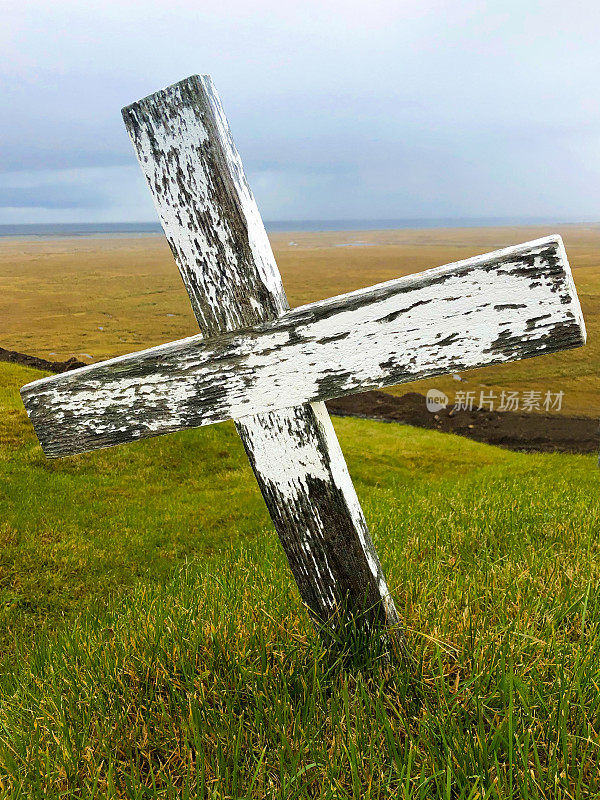 冰岛Hellissandur: Ingjaldshólskirkja Grave Wood Cross